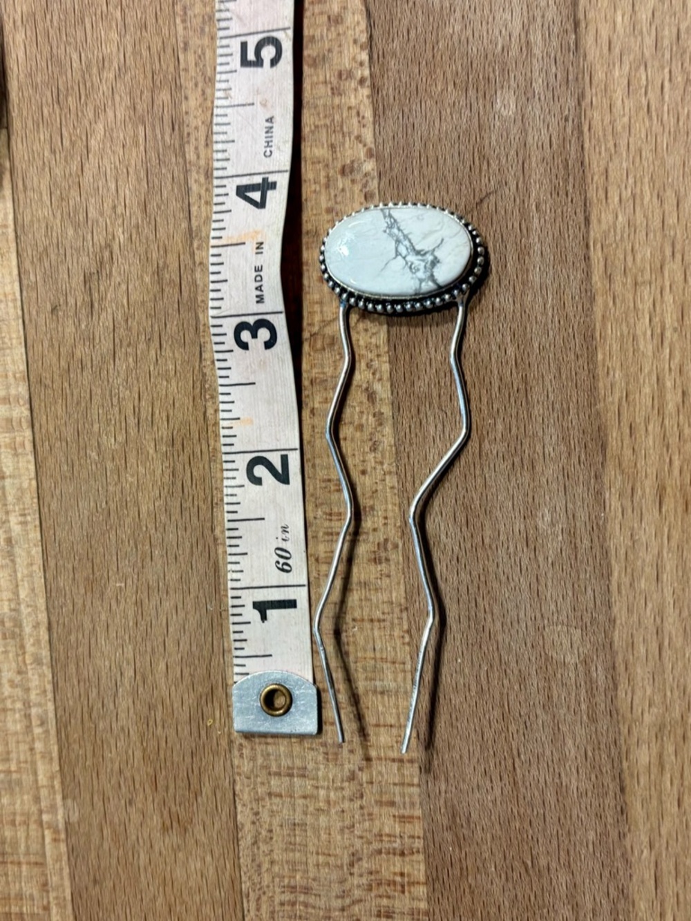 NEW! Howlite Hair Fork - Picture 9 of 10